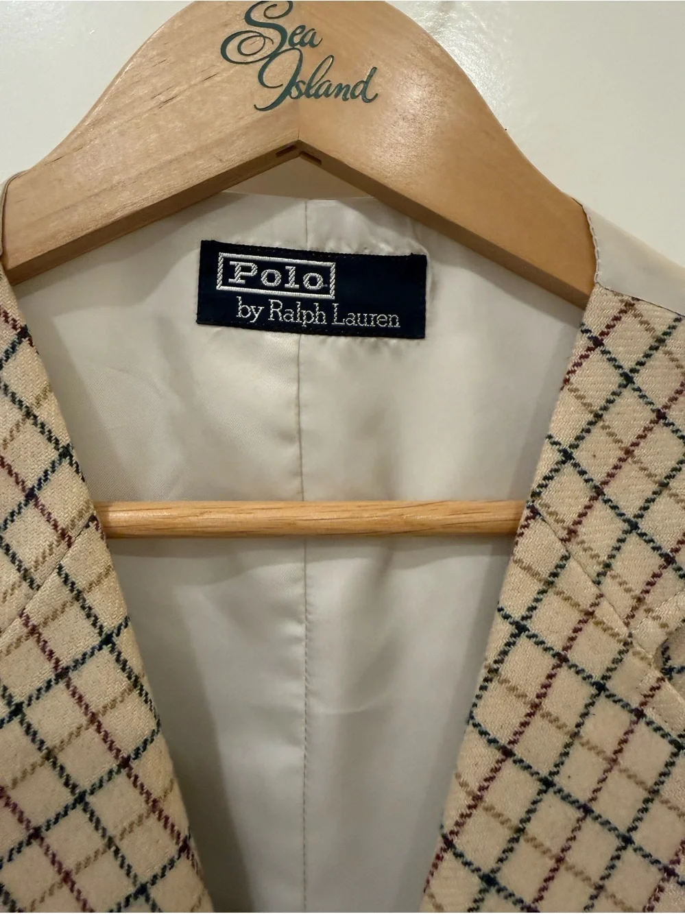 Vintage Polo Ralph Lauren Plaid Windowpane Tweed Vest Heritage